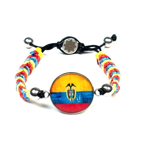 Men Patriot Bracelet-Adjustable Venezuela Flag Bracelet- Venezuela Flag Colors-V - Picture 1 of 4
